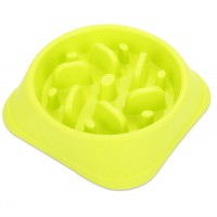 Dog Food Bowl Bamboo Fiber Non-Slip Resistant Bite Rice Bowl, Suitable for Teddy Poodle and Cat Feeding Drinking Water Bowl