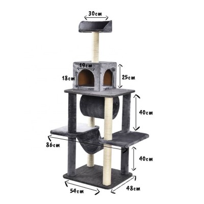 China Supply High Quality Pet Climbing Products Large Luxury Sisal Cat Tree Scratcher